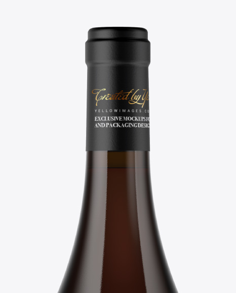 Dark Glass Bottle Mockup PSD #2