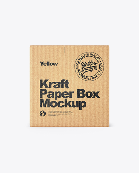 Kraft Paper Box Mockup PSD #2