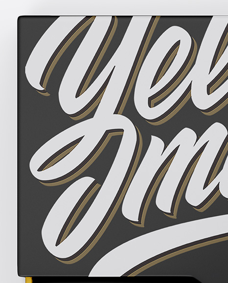 Opened Matte Box Mockup PSD #2