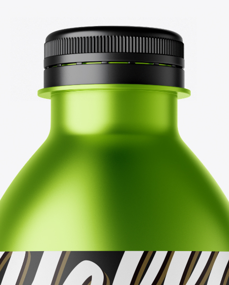 Matte Metallic Plastic Bottle Mockup In Bottle Mockups On Yellow Images Object Mockups