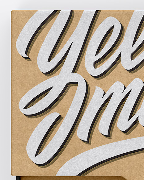 Opened Kraft Box Mockup PSD #2