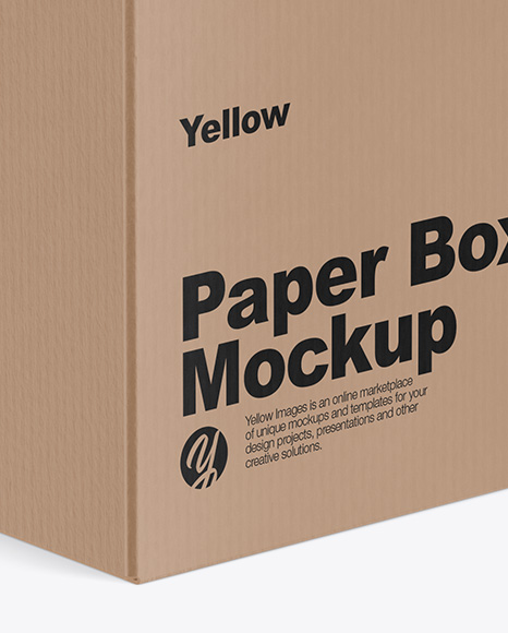 Kraft Box Mockup PSD #2