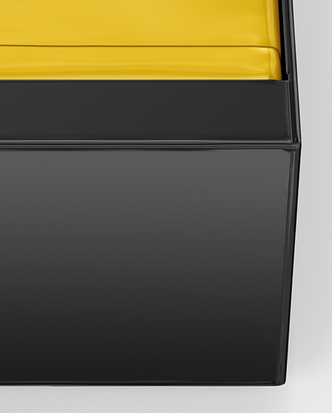 Opened Glossy Box Mockup PSD #1