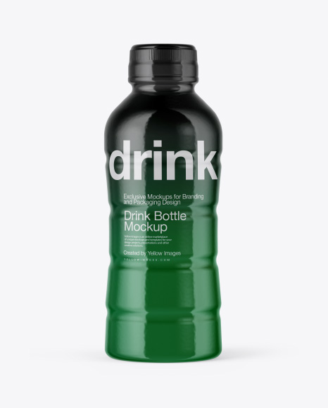 Clear Bottle in Shrink Sleeve Mockup PSD #2