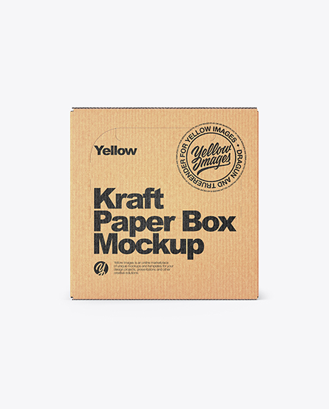Kraft Paper Box Mockup PSD #2
