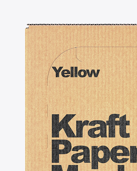 Kraft Paper Box Mockup PSD #1