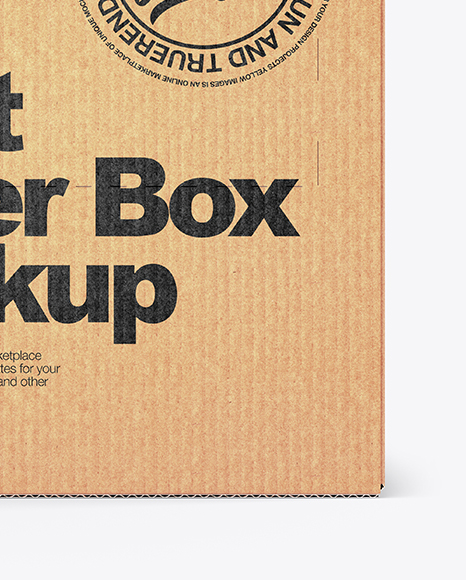 Kraft Paper Box Mockup PSD #6