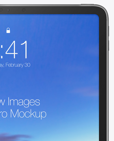 iPad Pro Vertical Mockup   Front View PSD #4