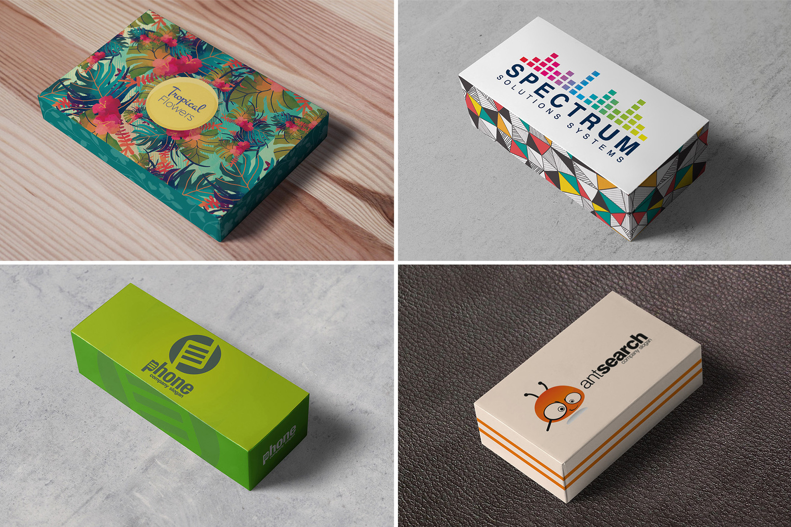 Box Packaging Mockups In Packaging Mockups On Yellow Images Creative Store