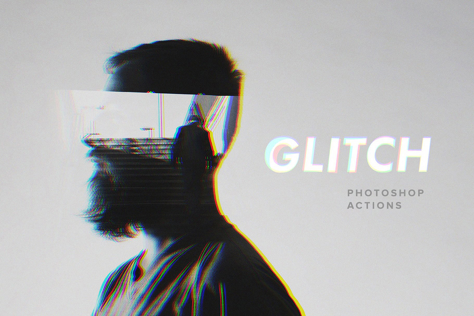 Download Glitch Photoshop Actions Set In Actions Presets On Yellow Images Creative Store Yellowimages Mockups