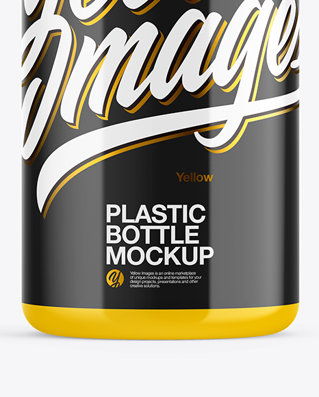 Glossy Plastic Bottle with Pump Mockup PSD #1
