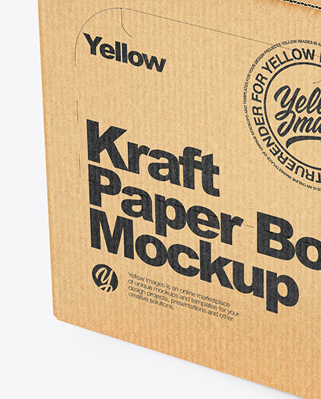 Kraft Paper Box Mockup PSD #6
