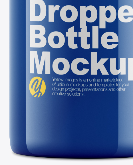 Glossy Dropper Bottle Mockup PSD #1