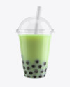 Bubble Tea Cup Mockup - Front View