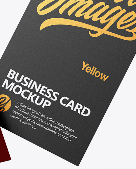 Two Paper Business Cards Mockup PSD #4