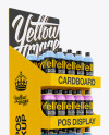 Download Cardboard POS Display With Plastic Bottles Mockup - Half ... Yellowimages Mockups