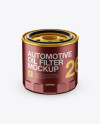 Metallic Automotive Oil Filter Mockup - Free Download Images High