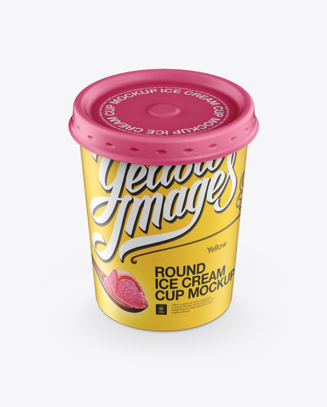 Download Ice Cream Cup Mockup Front View High Angle Shot In Cup Bowl Mockups On Yellow Images Object Mockups PSD Mockup Templates