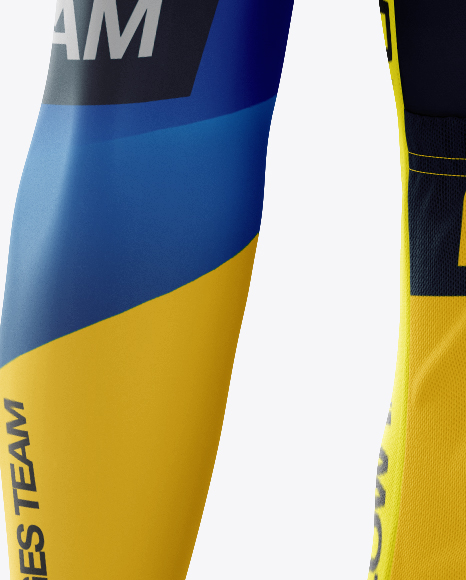 Download Men S Full Cycling Kit With Cooling Sleeves Mockup Back View In Apparel Mockups On Yellow Images Object Mockups