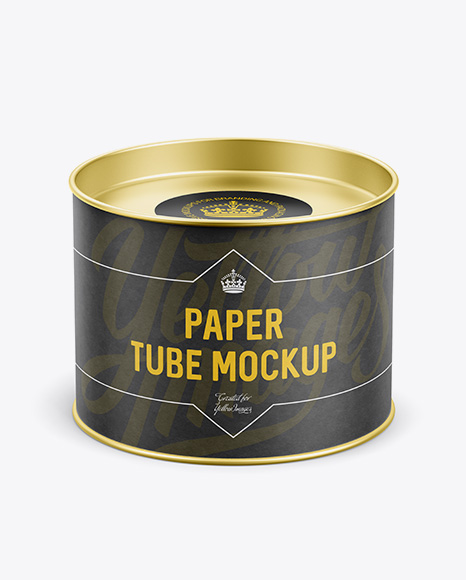 Small Paper Tube w/ a Flat Tin Lid - High-Angle View - Free Download