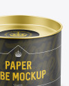 Small Paper Tube w/ a Flat Tin Lid - High-Angle View - Free Download