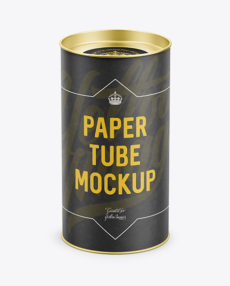 Medium Paper Tube w  a Flat Lid   High Angle View PSD #1