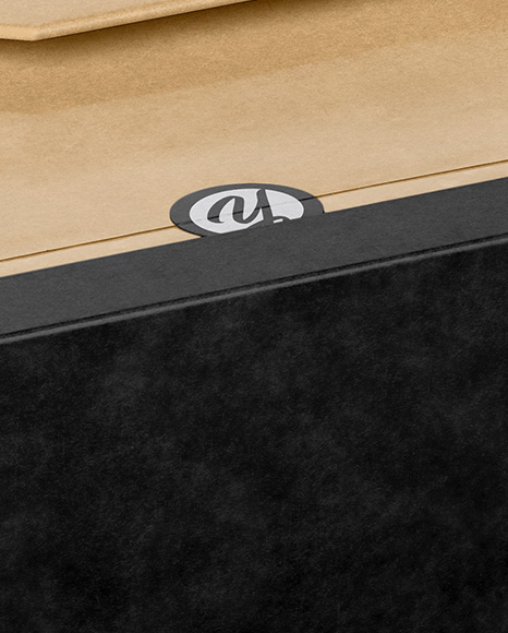 Opened Kraft Box Mockup PSD #1