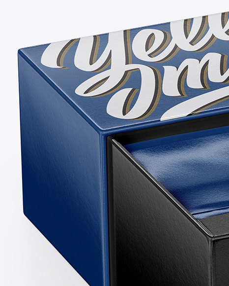 Opened Textured Box Mockup PSD #2