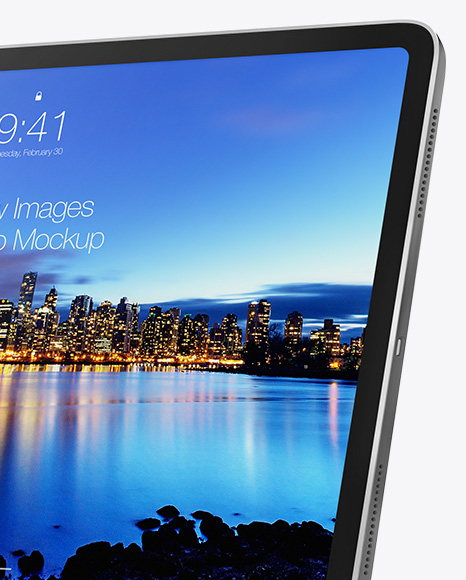 IPAD Pro Horizontal Mockup   Half Side View PSD #4