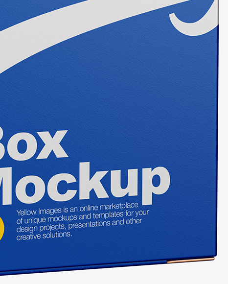 Download Box Mockup Half Side View In Box Mockups On Yellow Images Object Mockups PSD Mockup Templates