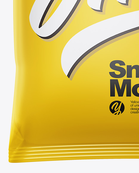 Glossy Snack Bag Mockup