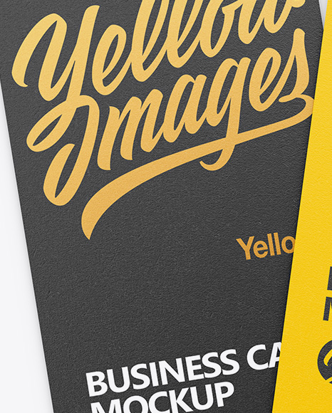 Two Textured Business Cards Mockup PSD #2