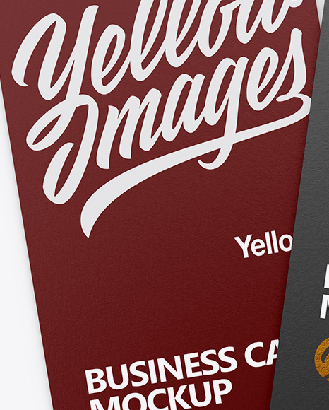 Two Paper Business Cards Mockup PSD #2