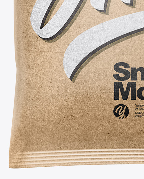 Kraft Snack Bag Mockup PSD #1