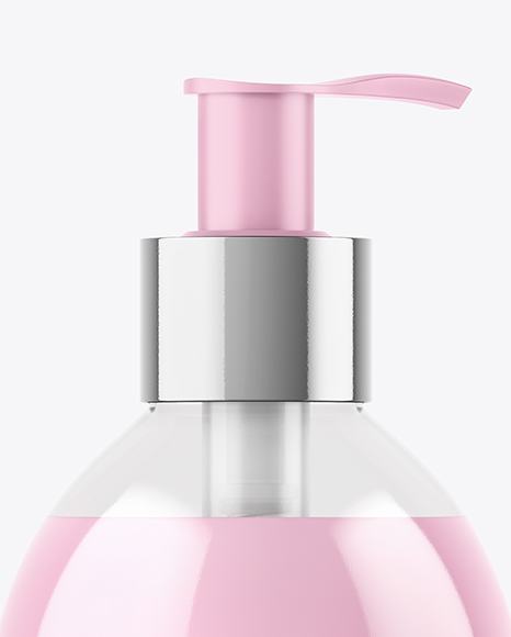 Clear Liquid Soap Bottle Mockup PSD #2