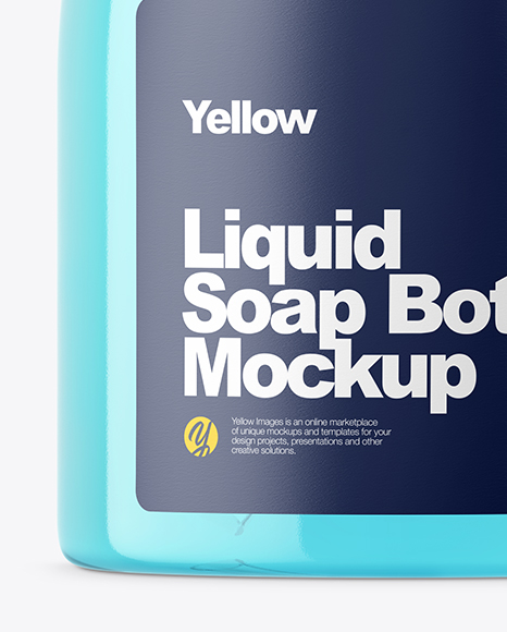 Clear Liquid Soap Bottle Mockup PSD #1