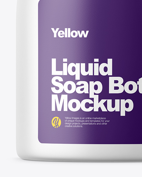 Clear Frosted Liquid Soap Bottle Mockup PSD #1