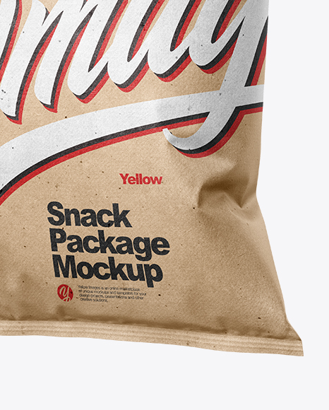 Kraft Snack Package Mockup PSD #4