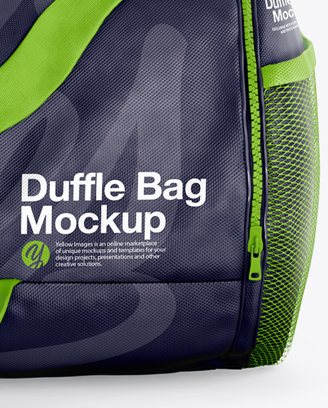 Download Duffle Bag Front View In Apparel Mockups On Yellow Images Object Mockups