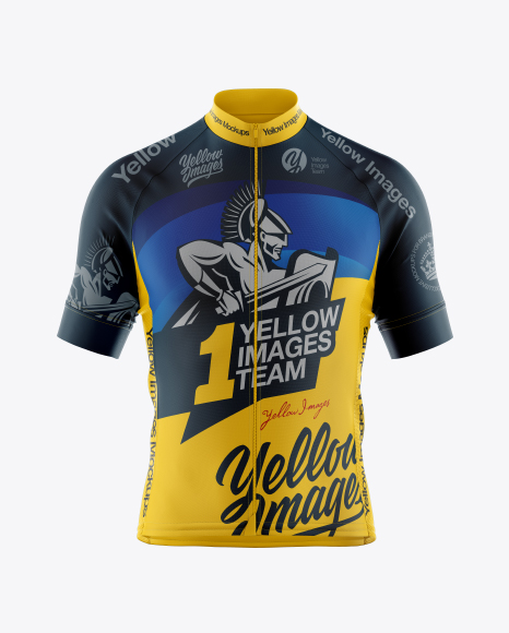 Download Cycling Jersey Mockup in Apparel Mockups on Yellow Images ...