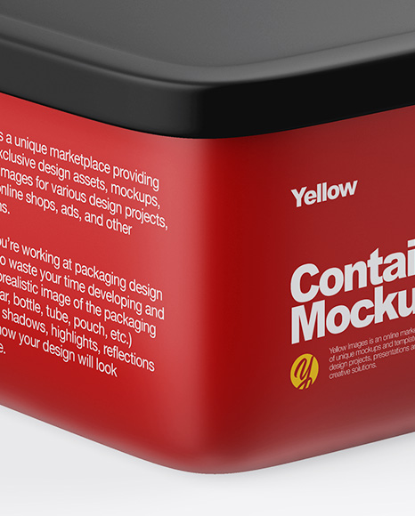 Matte Container Mockup PSD #2