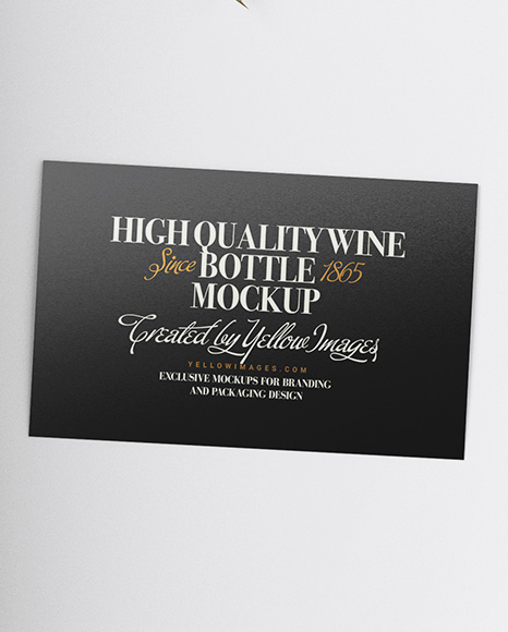 Download White Wine Bottle W Corkscrew And Card Mockup In Bottle Mockups On Yellow Images Object Mockups PSD Mockup Templates