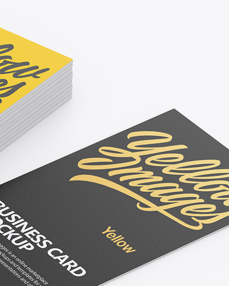 Stack of Textured Business Cards Mockup PSD #1