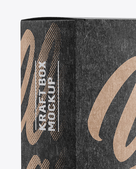 Kraft Paper Box Mockup   Half Side View PSD #7