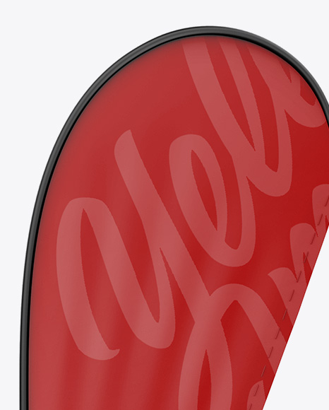 Matte Teardrop Flag Mockup PSD #1