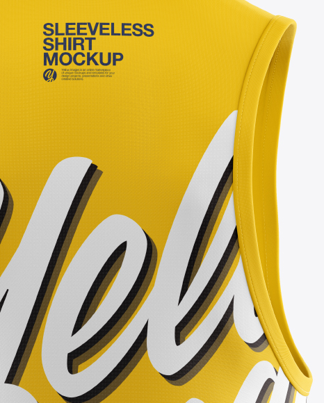 Download Men S Sleeveless Shirt Mockup In Apparel Mockups On Yellow Images Object Mockups