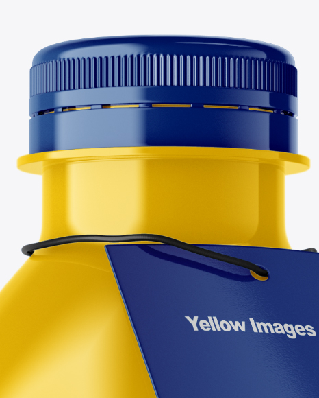 Glossy Plastic Bottle w  Label Mockup PSD #1