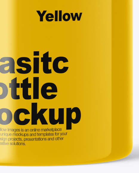 Glossy Plastic Bottle w  Label Mockup PSD #6
