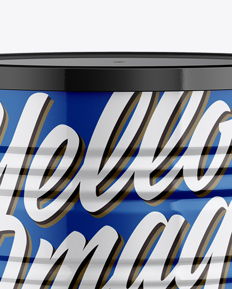 Glossy Tin Can Mockup