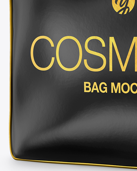 Glossy Cosmetic Bag Mockup In Bag Sack Mockups On Yellow Images Object Mockups